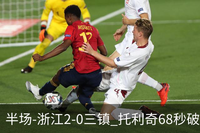 半场-浙江2-0三镇 托利奇68秒破门米特里策无解一条龙